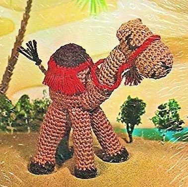 Vintage Crochet Pattern 9" Cute Camel Soft Toy Doll PDF Instant Digital Download Plush Stuffed Animal Amigurumi 4 Ply