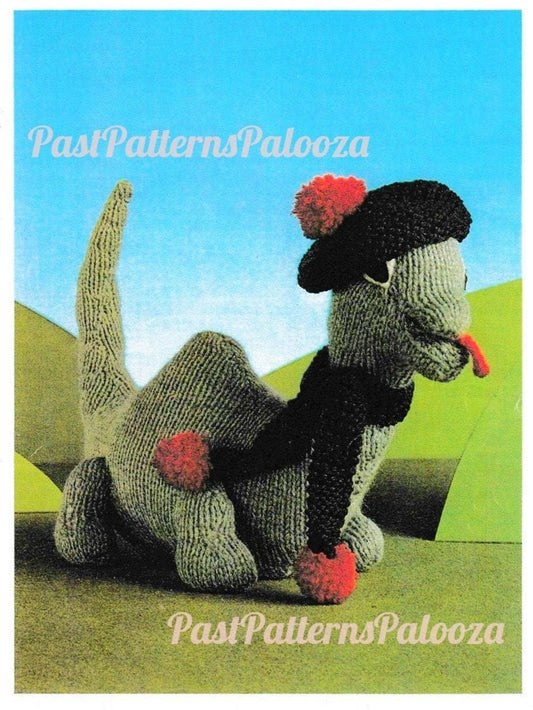 Vintage Knitting Pattern 12" Loch Ness Monster Soft Toy Scottish Nessie Doll PDF Instant Digital Download Amigurumi Stuffed Water Monster DK