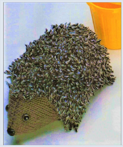Vintage Knitting Pattern 14" Cute Hedgehog Soft Toy Doll PDF Instant Digital Download Plush Amigurumi Stuffed Animal 12 Ply