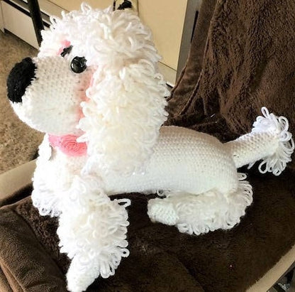 Vintage Knitting Pattern 10" Knit Poodle Toy Dog PDF Instant Digital Download Retro 1950s Stuffed Plush Girl Puppy Amigurumi 3 Ply