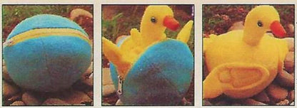 Vintage Sewing Pattern Fabric Egg To Duck Soft Sculpture Toy PDF Instant Digital Download Stuffed Easter Duckling Zipper Pop Out Sewn Toy