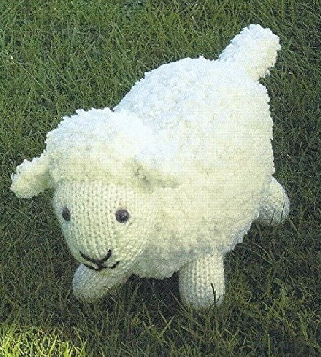Vintage Knitting Pattern Knit Sheep and Lamb PDF Instant Digital Download Animal Amigurumi Ewe and Baby Soft Toys