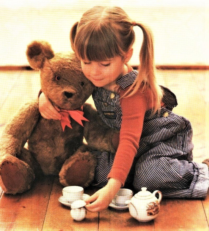 Vintage Sewing Pattern 24" Plush Traditional Classic Teddy Bear PDF Instant Digital Download Sewn Soft Toy Faux Fur Leather Paws