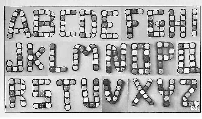 Vintage Crochet Pattern 17" Giant Alphabet Letters Toy ABCs Play Pillows PDF Instant Digital Download Retro Granny Squares