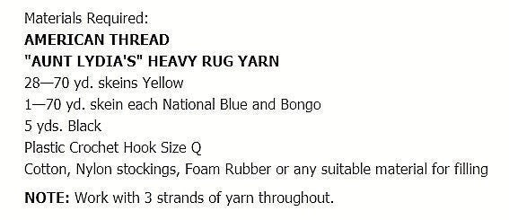 Vintage Crochet Pattern Giant Duck Soft Toy Floor TV Pillow Toddler Beanbag Play Seat PDF Instant Digital Download Amigurumi Play Cushion