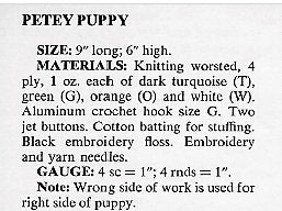 Vintage Crochet Pattern Dachshund Wiener Dog Puppy in 2 Sizes Soft Toy Amigurumi PDF Instant Digital Download Puppies 10 Ply 4 Ply