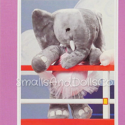 Vintage Sewing Pattern 20" Ballerina Elephant with Tutu Soft Sculpture Fabric Doll PDF Instant Digital Download Cute Girl Ellie Stuffed Toy