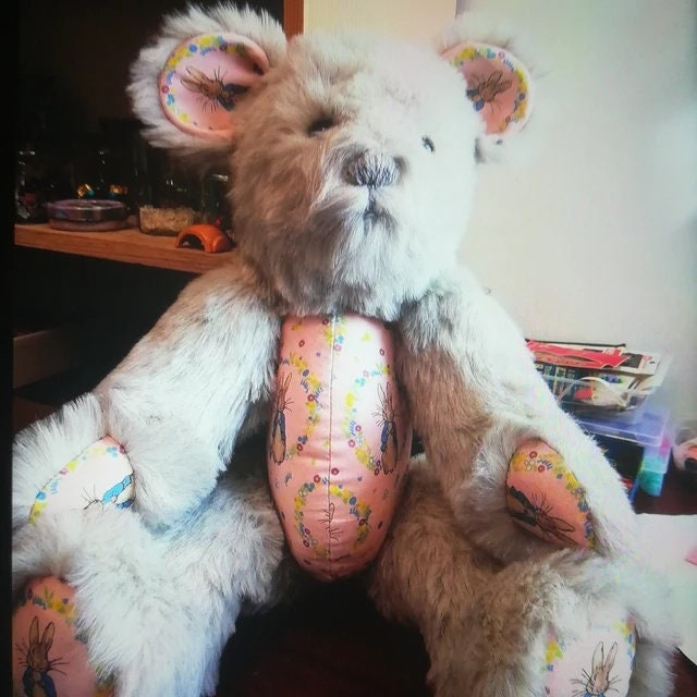 Vintage Sewing Pattern 24" Plush Traditional Classic Teddy Bear PDF Instant Digital Download Sewn Soft Toy Faux Fur Leather Paws