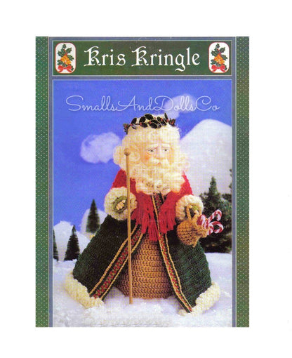 Vintage Crochet Pattern 14" Kris Kringle Santa Claus Doll Old World Father Christmas PDF Instant Digital Download 10 Ply