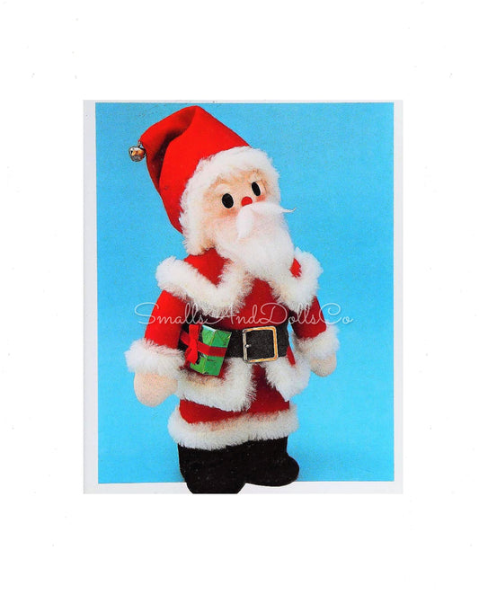 Vintage Sewing Pattern 12" Fabric Santa Claus Soft Sculpture Doll PDF Instant Digital Download Father Christmas