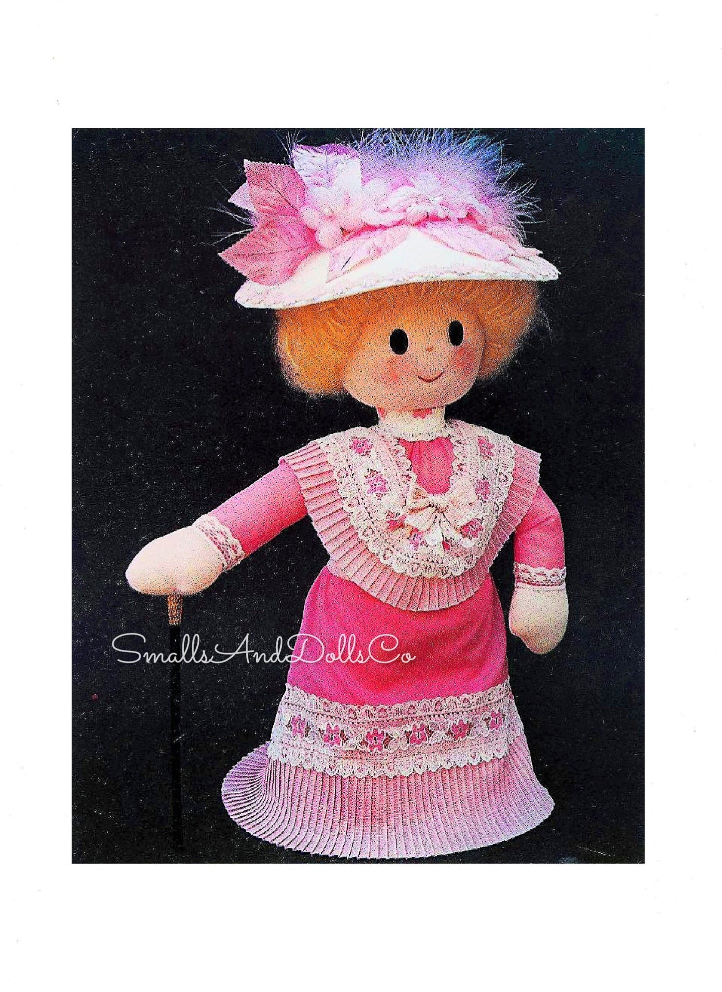 Vintage Sewing Pattern 12" Edwardian Victorian Lady Soft Sculpture Doll PDF Instant Digital Download Old World Fashionable Dolly