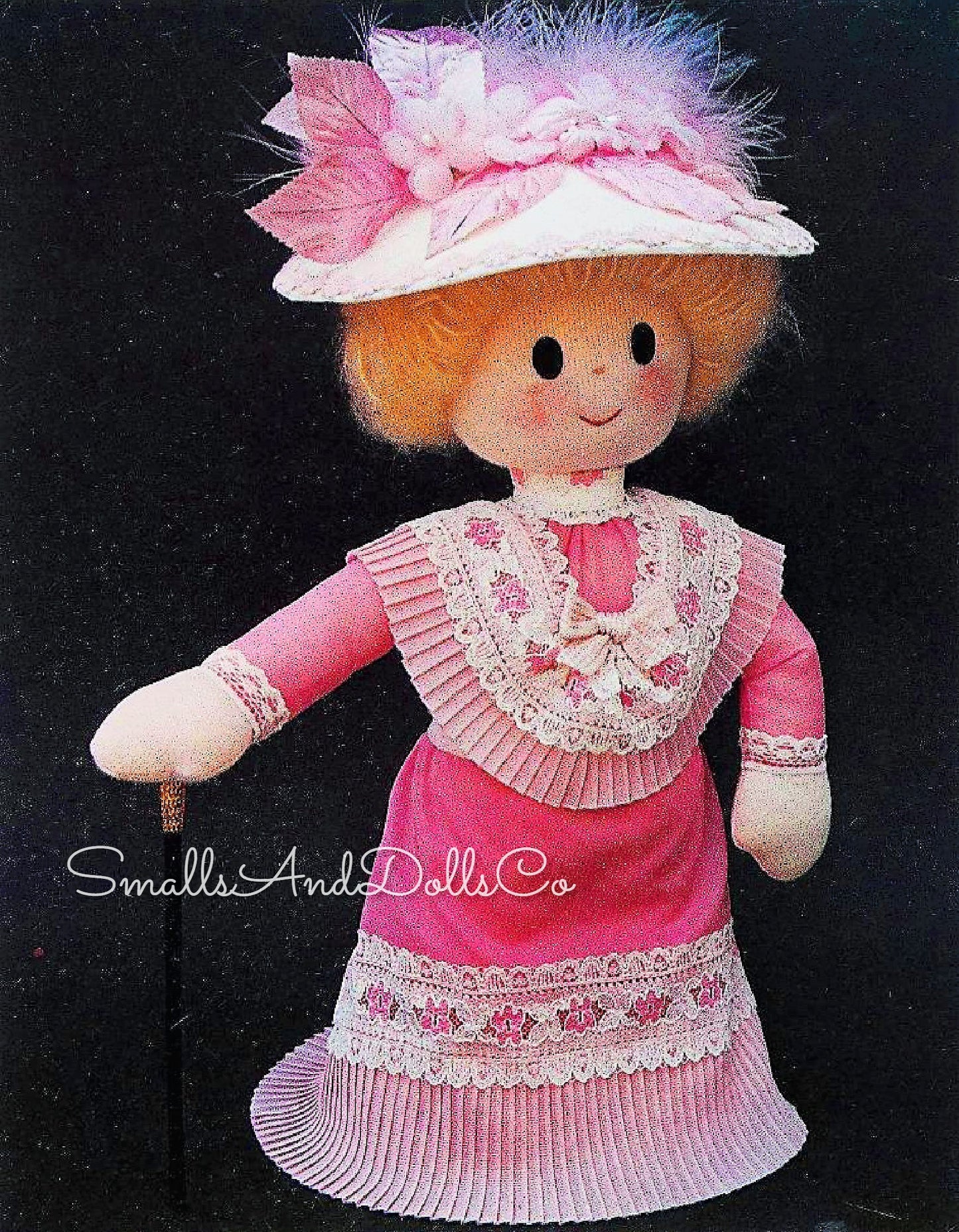 Vintage Sewing Pattern 12" Edwardian Victorian Lady Soft Sculpture Doll PDF Instant Digital Download Old World Fashionable Dolly