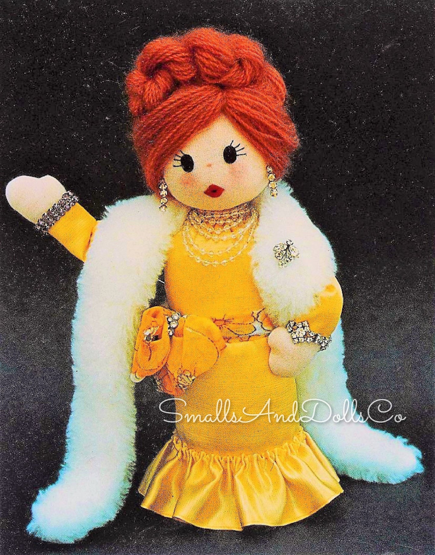 Vintage Sewing Pattern 12" Movie Star Soft Sculpture Doll PDF Instant Digital Download Beautiful Hollywood Actress Singer Lady Dolly