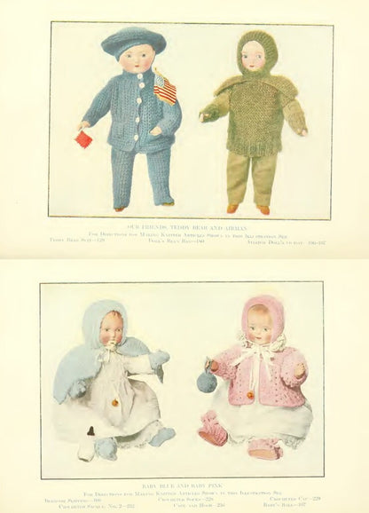 Vintage Knit & Crochet Patterns 18" Dolls The Mary Frances Knitting and Crocheting Book Printable PDF Instant Digital Download Storybook