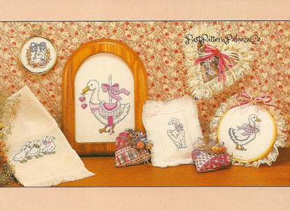 Vintage Cross Stitch Patterns Cute Country Geese Motifs PDF Instant Digital Download Embroidery Goose Gaggle Designs A1