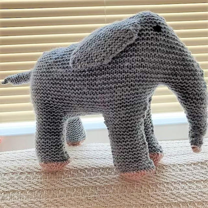 Vintage Knitting Pattern Knit Elephant Soft Plush Toy c. 1960 PDF Instant Digital Download Garter Stitch Elephant Amigurumi 4 Ply