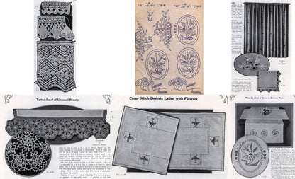 Antique Star Needlework Journal Vol. 10 No. 2 1925 Filet Crochet Lace Embroidery Cross Stitch PDF Instant Digital Download Book eBook