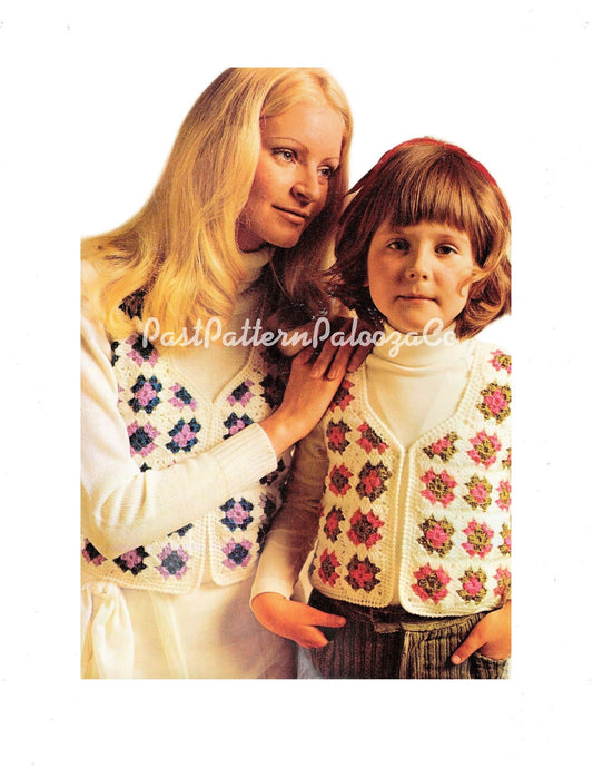 Vintage Crochet Patterns Womens Girls Granny Square Bolero Vests PDF Instant Digital Download Retro Groovy Chic 4 Ply