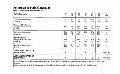 Vintage Knitting Pattern Baby to Child Plain and Patterned Cardigan Sweaters PDF Instant Digital Download 0-6 yrs DK 8 Ply