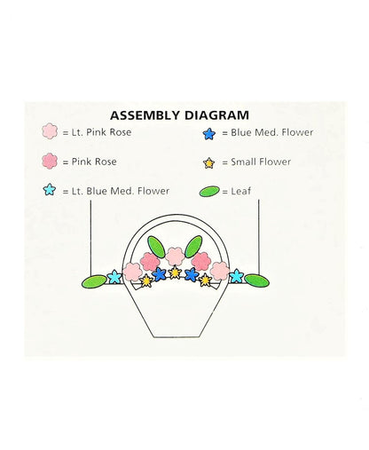 Vintage Crochet Pattern 19" Lacy Spring Easter Flower Baskets Table Centerpiece PDF Instant Digital Download Large Floral Doily Table Mat