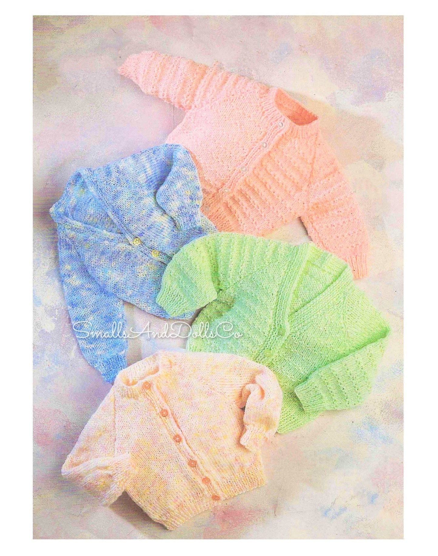 Vintage Knitting Pattern Baby to Child Plain and Patterned Cardigan Sweaters PDF Instant Digital Download 0-6 yrs DK 8 Ply