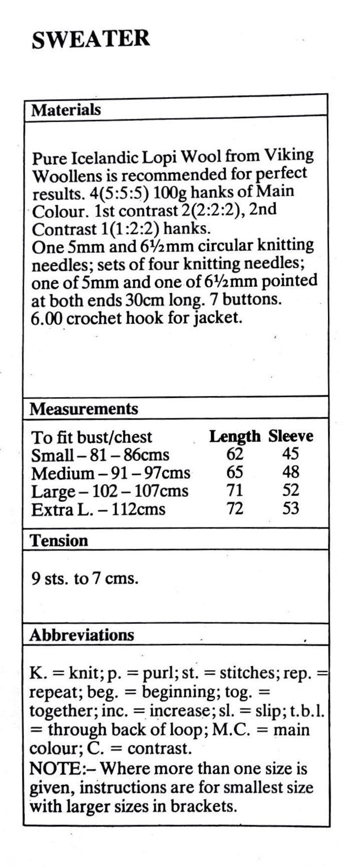 Vintage Knitting Pattern Classic Viking Sweaters Nordic Icelandic Lopi Wool Pullover & Cardigan PDF Instant Digital Download His Hers