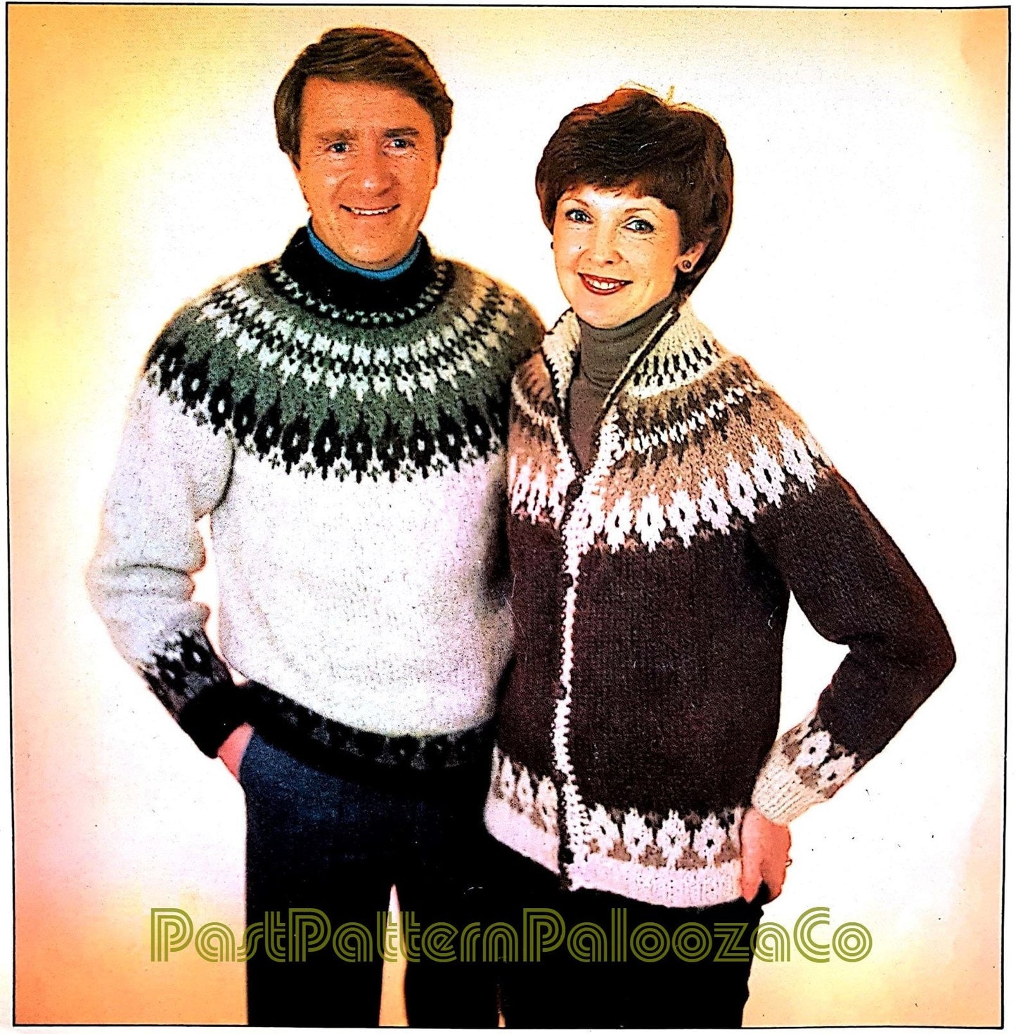 Vintage Knitting Pattern Classic Viking Sweaters Nordic Icelandic Lopi Wool Pullover & Cardigan PDF Instant Digital Download His Hers