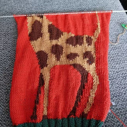 Vintage Knitting Pattern Kids Childs Knit Giraffe Pullover Sweater Jumper PDF Instant Digital Download Zoo Safari Animal 4-8 Years 10 Ply