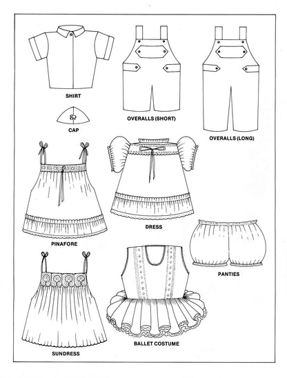 Vintage Sewing Patterns 13" Cute Pig Soft Sculpture Toy Dolls With Outfits PDF Instant Digital Download Retro Pedigree Piglets Fabric Dollys