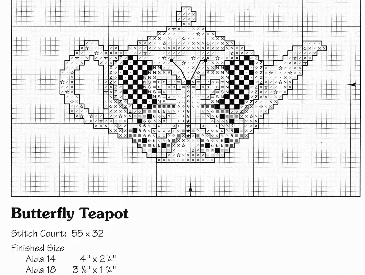 Vintage Cross Stitch Patterns Cute Teapots Tea Pot Motifs PDF Instant Digital Download Embroidery Lot of 25 Designs A1