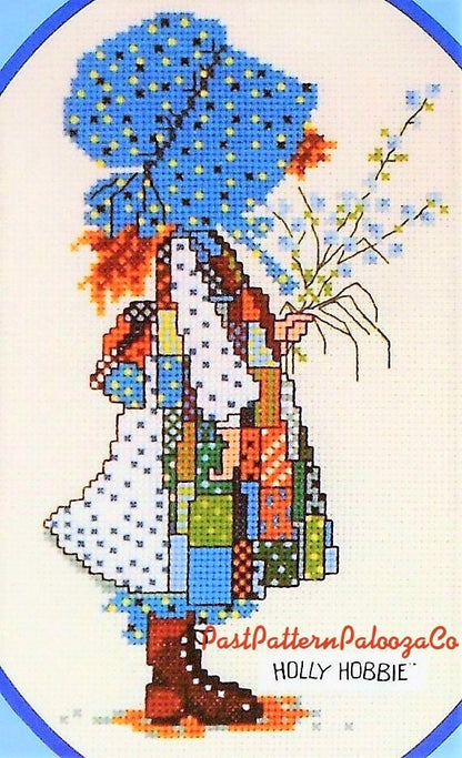 Vintage Cross Stitch Pattern Classic Holly Hobbie 1980 PDF Instant Digital Download Embroidery Sunbonnet Prairie Girl