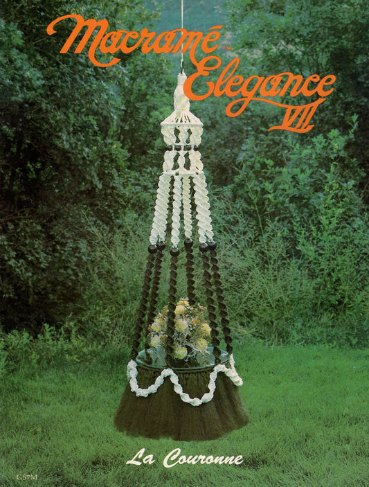 Vintage Macrame Elegance VII Patterns Book Printable PDF Instant Digital Download 17 Knotwork Projects ALL Pot Plant Hangers Holders