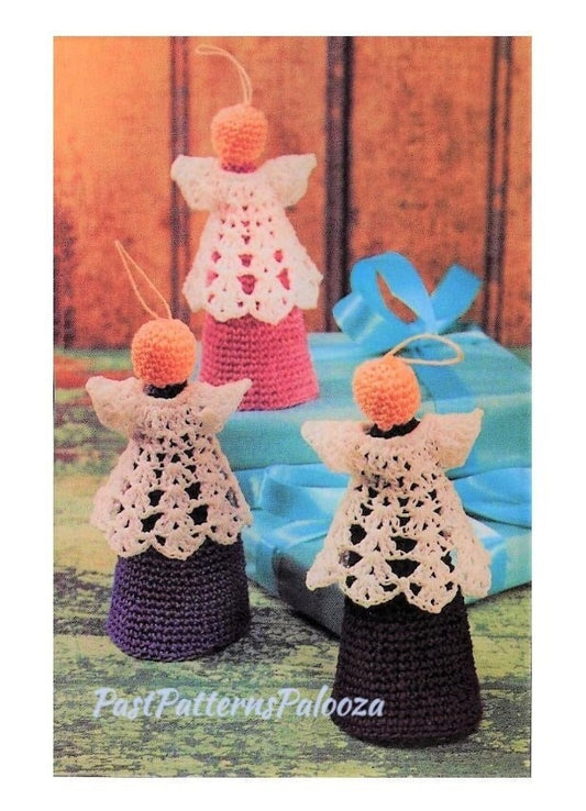 Vintage Crochet Pattern 5" Lacy Choir Boy Angel Ornaments PDF Instant Digital Download Lace Cotton Thread Christmas Church Tree Trim Decor