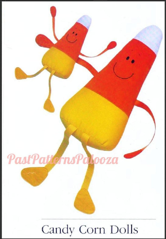 Vintage Sewing Pattern Halloween Candy Corn Doll 2 Sizes PDF Instant Digital Download Cute Plush Soft Plush Toy Trick or Treat Buddy