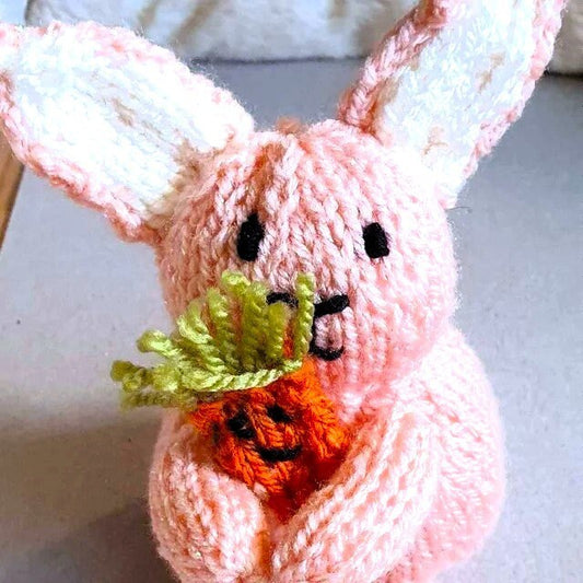 Vintage Knitting Pattern 7" Baby Easter Bunnies Quick Easy Knit PDF Instant Digital Download Knitted Bunny Rabbits Amigurumi Soft Toys 4 Ply