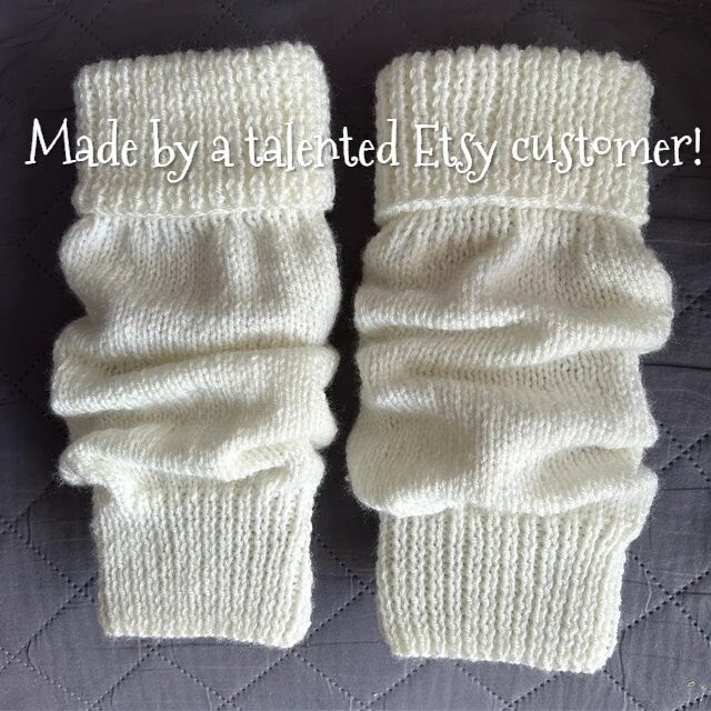 Vintage Knitting Patterns Womens Girls Legwarmers PDF Instant Digital Download Retro Leg Warmers Quick Easy Knit DK 8 Ply