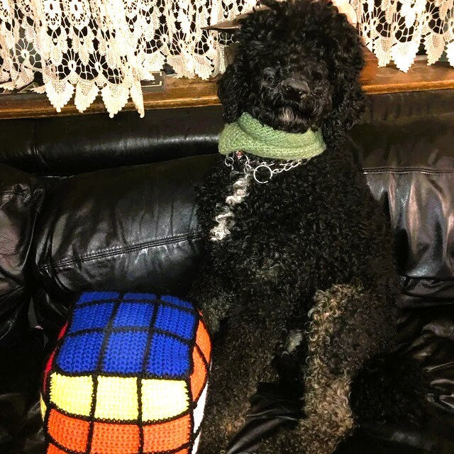 Vintage Crochet Pattern 8" Rubik's Cube Square Puzzle Pillow or Toy PDF Instant Digital Download Retro 1980s Plush Novelty Amigurumi 4 Ply