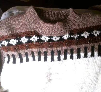 Vintage Knitting Pattern His Hers Indian Blanket Sweater & Jacket PDF Instant Digital Download Knit Unisex Cowichan Fair Isle Chunky 12 Ply