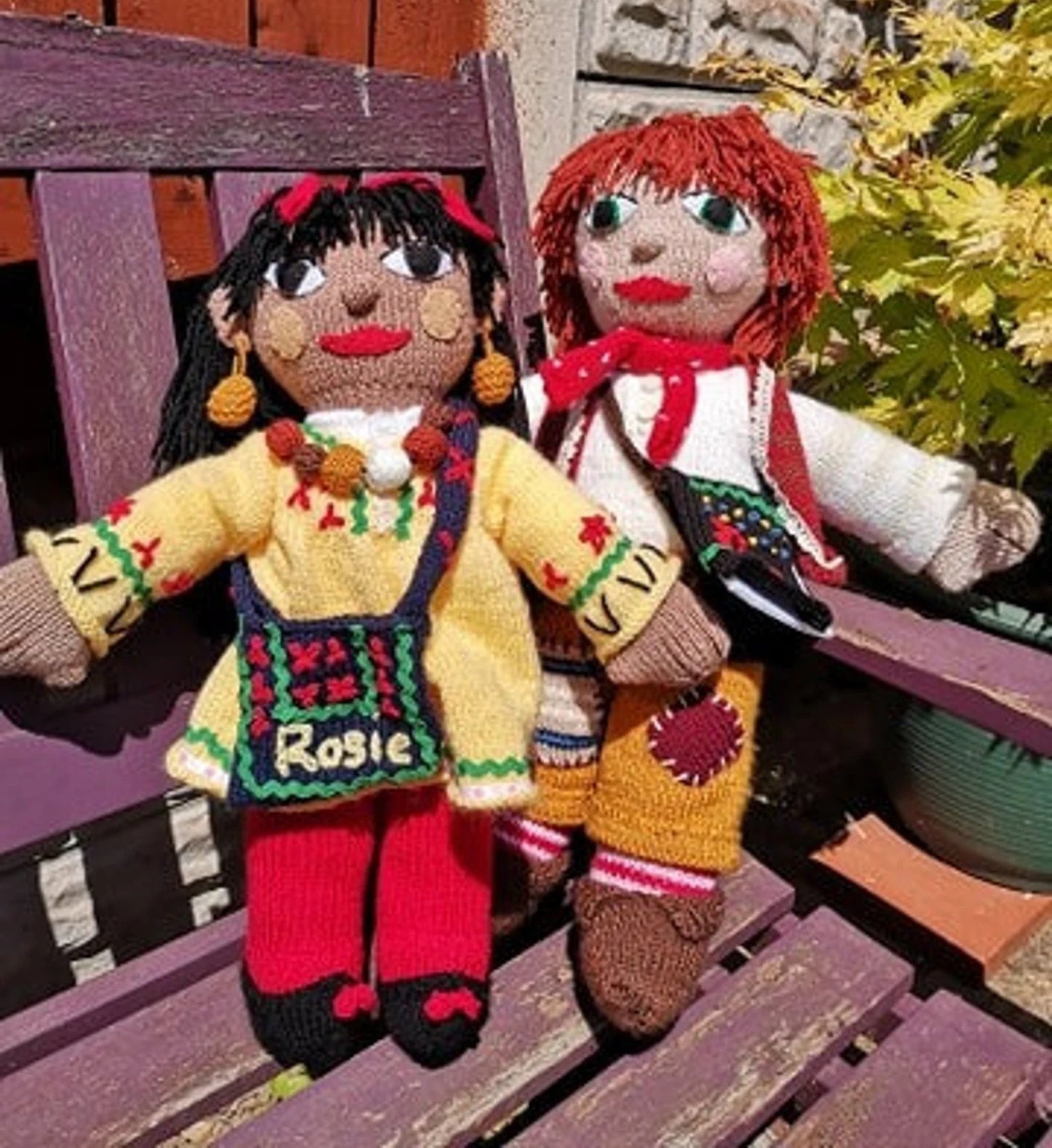 Vintage Knitting Patterns Rosie and Jim Colleciton Soft Doll Toys Hat Scarf PDF Instant Digital Download Book eBook DK 8 Ply