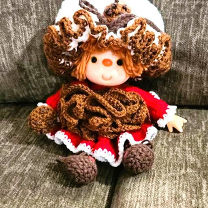 Vintage Crochet Pattern 14" Lollipop Lane Chocolate Chip Yarn Head Doll PDF Instant Digital Download Retro 1980s Dumplin Designs 4 Ply Mitzy