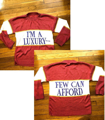 Vintage Knitting Pattern I'm A Luxury Few Can Afford Sweater PDF Instant Digital Download Funny Womens Mens Adult Jumper 4 Ply