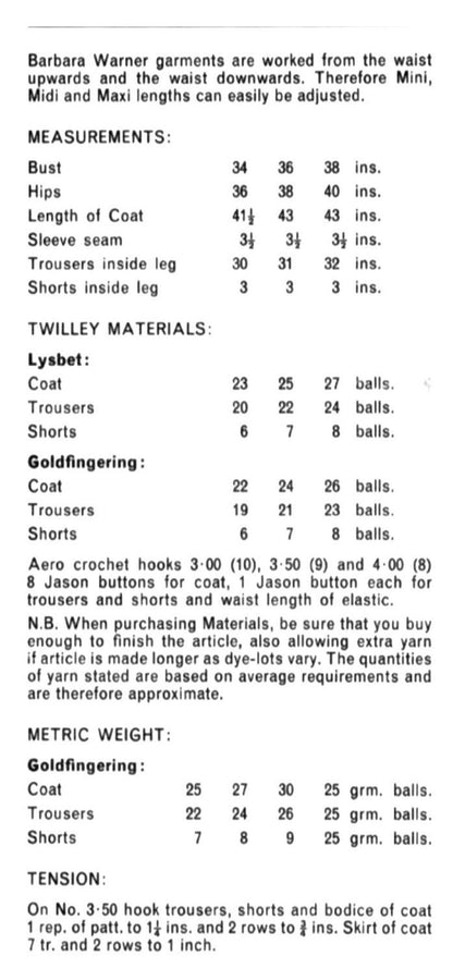 Vintage Crochet Pattern Lacy Duster Coat Dress Pants Shorts Suit Set Pantsuit Outfit PDF Instant Digital Download 70s Boho Chic 4 Ply