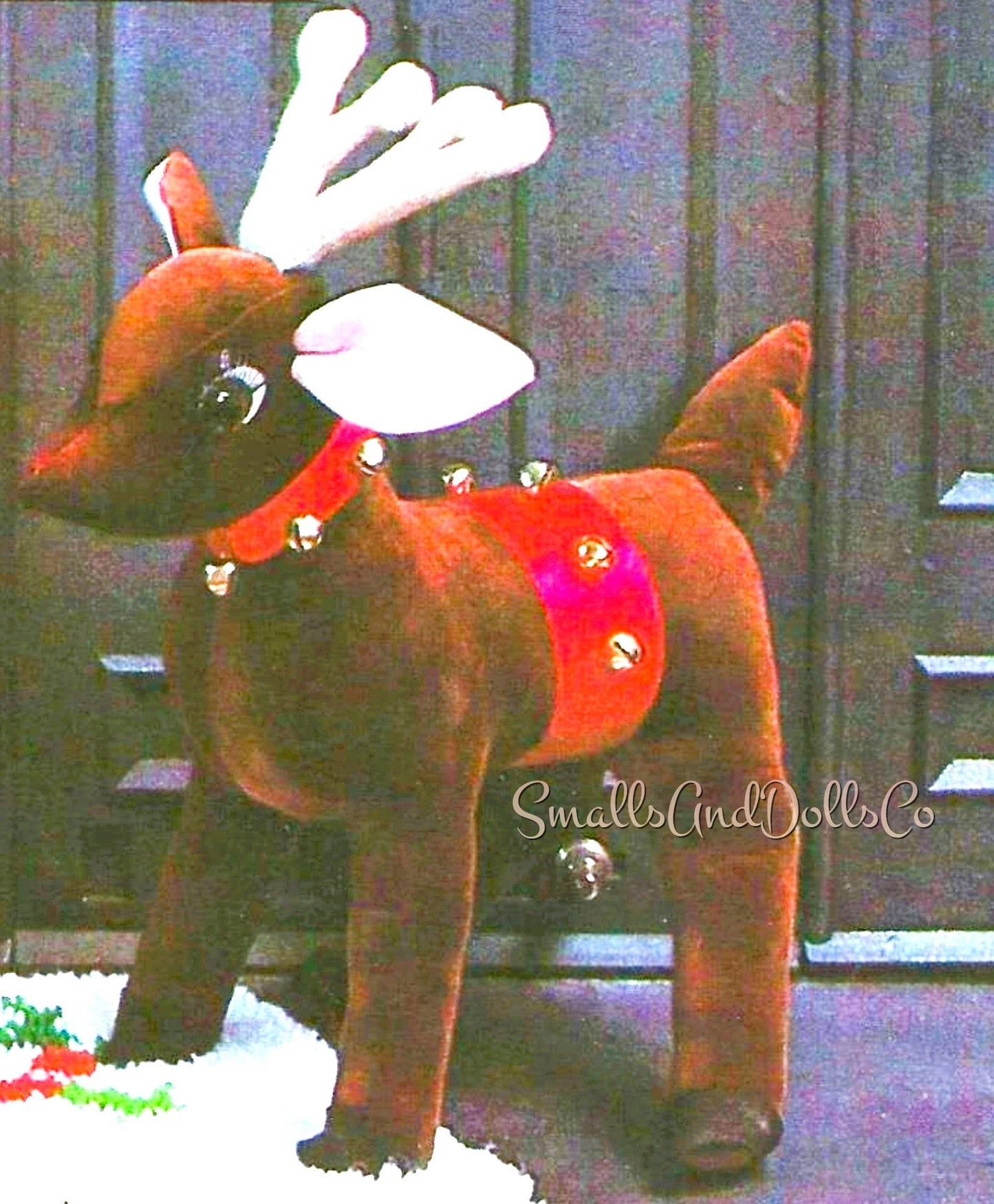 Vintage Sewing Pattern 19" Velveteen Reindeer Plush Doll PDF Instant Digital Download Sewn Christmas Rudolph Soft Toy