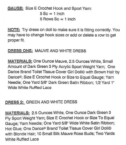 Vintage Crochet Pattern Pretty Bathroom Dolls Tissue Roll Covers Toppers PDF Instant Digital Download Toilet Paper Roll Holders 2 Designs