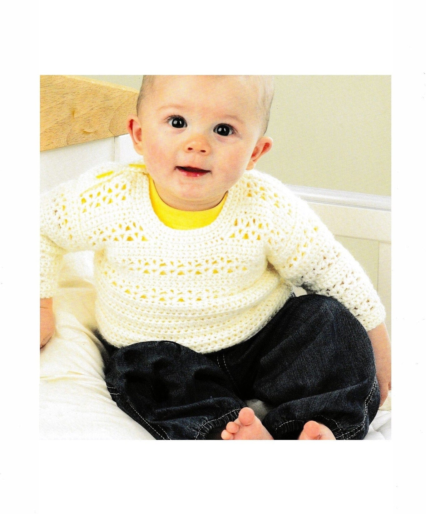 Vintage Crochet Pattern Baby to Toddler Tops Cardigan Bolero Waistcoat Vest Sweater PDF Instant Digital Download 0-4 yrs DK