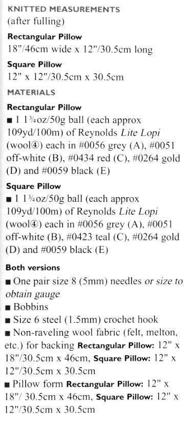 Vintage Knitting Pattern Navajo Indian Pillows Throw Accent Cushions PDF Instant Digital Download Native American Fair Isle Design