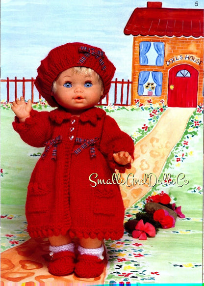 Vintage Doll and Teddy Knitting Patterns 12 Best of Friends Outfits PDF Instant Digital Download 12-22 Inch Dolls or Bears DK