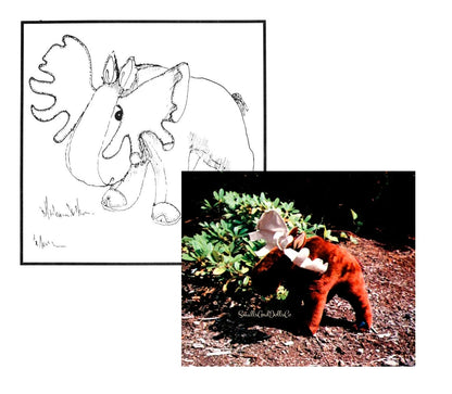 Vintage Sewing Pattern 16" Mighty Moose Faux Fur Fabric Soft Sculpture Plush Toy PDF Instant Digital Download Stuffed Canadian Forest Animal
