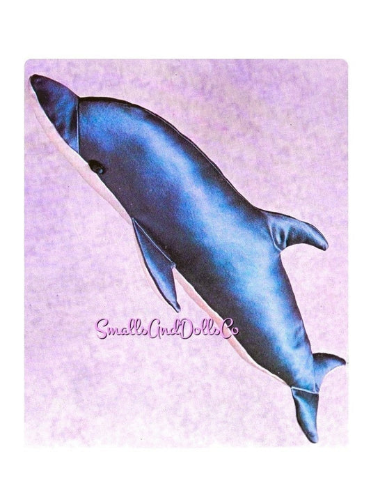 Vintage Sewing Pattern 22" Dolphin Soft Sculpture Toy Doll Satin Fabric PDF Instant Digital Download Stuffed Ocean Animal