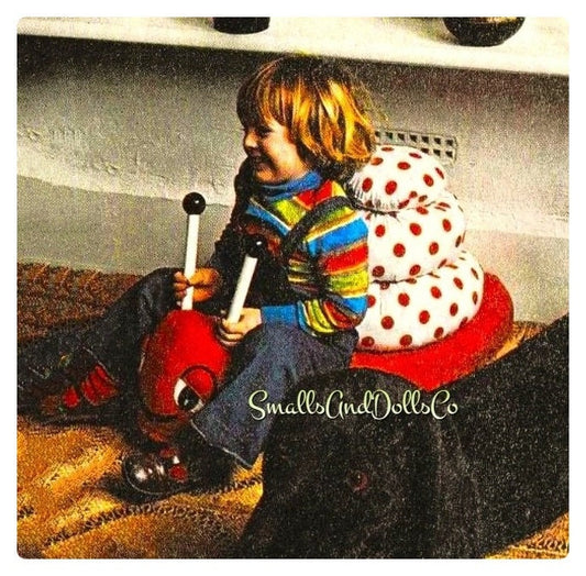Vintage Sewing Pattern 36" Giant Snail Soft Toy Seat Ride On Chair PDF Instant Digital Download Toddler Pouf Pouffe